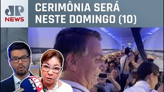 Bolsonaro embarca para posse de Javier Milei na Argentina; Kramer e Kobayashi comentam