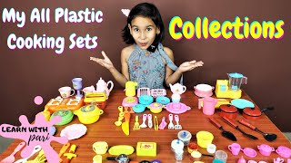 My All Plastic Kitchen Set collections / Miniature cooking set collections / #LearnWithPari