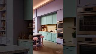 Pastel colors kitchen ideas 😍💚🩷🤍🩵#pastel #colors #kitchen #styles 🩷🤍🩵💚