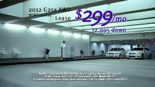 Lease An Infiniti G25x AWD For $299 At Auto Place Infiniti, Wiliamsville, New York (NY)