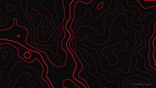 Red Topographic Line Animation | 10H Seamless Loop | 4K UHD, OLED Friendly, Ambient Contour Lines