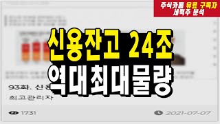 신용잔고가 24조?!? 역대 최대물량이 종합주가지수에 미치는 영향은?