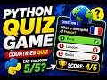 🎮 Build a Countries Quiz Game in Python | Beginner Project