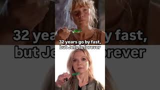 The Jello scene from Jurassic Park, Lex Murphy played by Ariana Richards recreates the iconic scene.