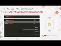 Fullscreen Overlay Navigation Menu using HTML CSS and JS