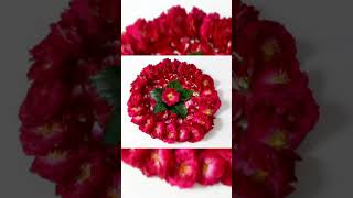 गुलाब के फूल से बनाएं खूबसूरत रंगोली ✨ #shorts #rangoli