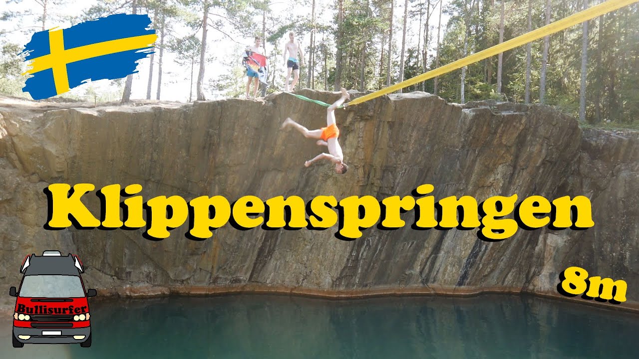 Klippenspringen An Einem Minensee In Schweden - Roadtrip Im Bulli - YouTube