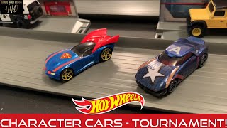 HOT WHEELS CHARACTER CARS KING OF THE FAT TRACK HILL TOURNAMENT! Diecast Racing!