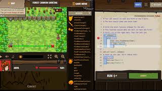 Forest Cannon Dancing CodeCombat.Python.
