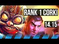 CORKI vs JAYCE (MID) | Rank 1 Corki, Rank 5 | BR Challenger | 14.15