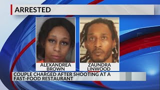 Parents accused of shooting at Checkers with child in car