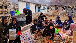 Fariba's Kindness on a Snowy Day: A Warm Meal for Mahbubeh and Granda's Family