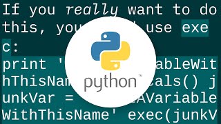 Is it possible to "dynamically" create local variables in Python?