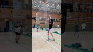 サウスポーと対人するとこんな感じです #ハイキュー #バレーボール #volleyball #牛島若利 #haikyuu