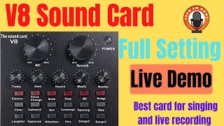 V8 Sound Card Setting // Full setup in Hindi // V8 Sound Card Setup