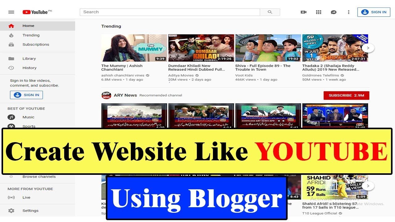 How To Create A Website Like Using Blogger Youtube
