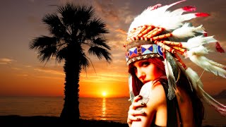 Native American Indian Flute - Sleep and Relax Meditation Soothing Relaxation - Real Sea Sunset