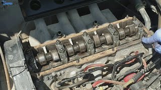 How to change the gasket on the rocker valve / camshaft cover on the VW Golf 2 🚗👨‍🔧