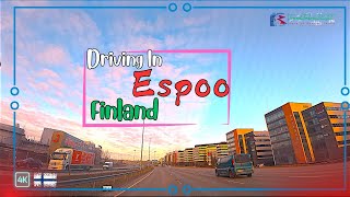 Driving from Tikkurila Vantaa to Jorvi Hospital Espoo Finland 4K Drive