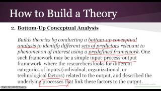 What is Theory Building?