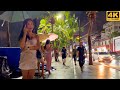 [4K] Beach Road Pattaya! Thailand nightlife street walk around. So Many pretty freelancers!