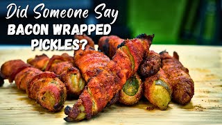 Smoked Bacon Wrapped Pickles | BBQ Appetizers