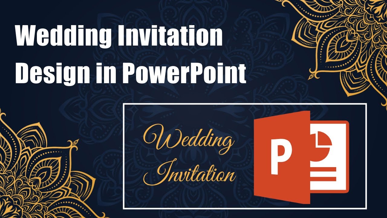 Wedding Invitation Design In PowerPoint | PowerPoint Tutorial I Make ...