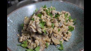 mushroom barley risotto