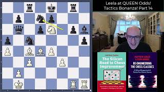 Silicon Road: Leela gives QUEEN Odds! Tactics Bonanza Part 14!