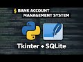 **Bank Management System 🏦 **Project in Python with Tkinter and SQLite🌟|By TechTaught 