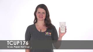 Custom Paper Cups - 16 oz. Paper Hot Cup TCUP176