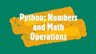 Coding for Kids--Python(4:Math Operations)