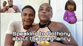 Speaking to Anthony about the pregnancy 🙆🏾‍♀️🤰🏾😭‼️#wickedness #babydaddy #support #babyfather