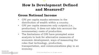 How is Development Defined & Measured