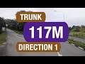 SBS Transit Trunk 117M (Direction 1) | Bus Service Route Visual