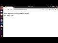Send a Python dictionary to JavaScript / HTML with simple JSON