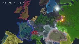 Order of Battle Europe Early 1915 Without Commentary  | Full World Map