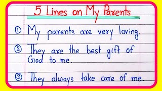 5 lines on my parents | Short essay on my parents in English |My parents essay | My parents 5 lines