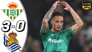 Antony Superb Goal 🔥 Real Betis 3 - 0 Real Sociedad l Extended Highlights 2025