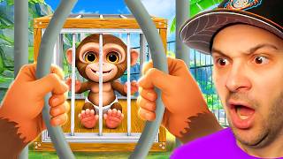 Finally Unlocking Baby Monkey's Cage SO WE CAN ESCAPE!!