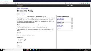PYTHON Increasing Array Algorithm - CSES Introductory Problems #4