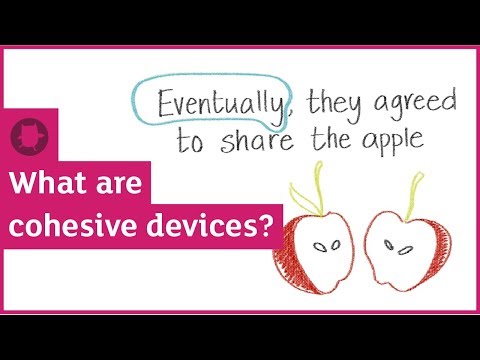 What are examples of cohesive devices?