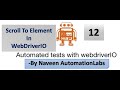 Scroll To Element - scrollIntoView in WebDriverIO - Part - 12