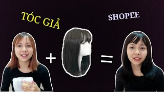 LẦN ĐẦU THỬ TÓC GIẢ/TRY ON CHEAP WIG FROM SHOPEE