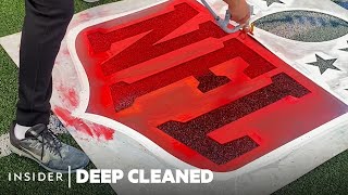 How Super Bowl Fields Are Deep Cleaned And Prepped For Game Day | Deep Cleaned | Insider