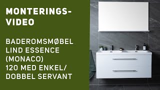 Monteringsveiledning | Lind Essence (Monaco) 120 m/dobbel(enkel) servant baderomsmøbel