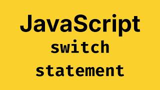 JavaScript switch Statement 🔥 Explained for Beginners - JavaScript Course 2026