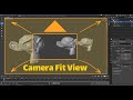 Blender Camera Fit View - Camera from View - Default method and the Add-On