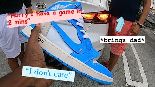 EXPOSING FAKE OFFWHITE 1s (HE GOT SCARED)