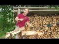 Aaron Meli plays 'krin' logdrum made from birch in West Wales. Session 2